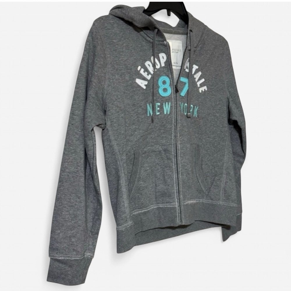 Aeropostale Heather Gray Hoodie - Picture 2 of 5